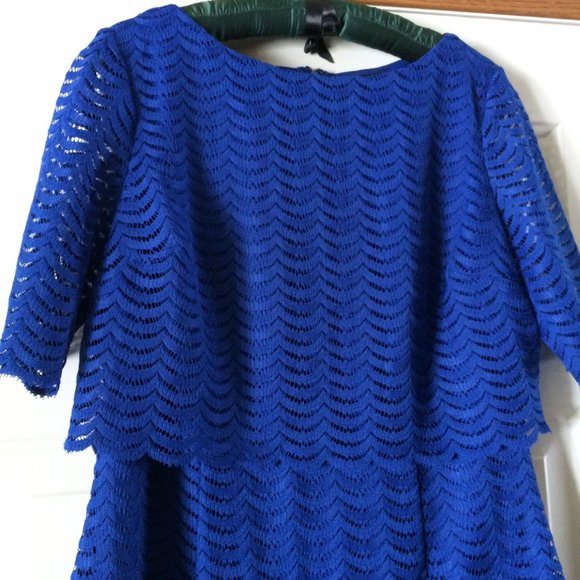 American Living Short Sleeve Overlay Dress Size 14 - Picture 2 of 16